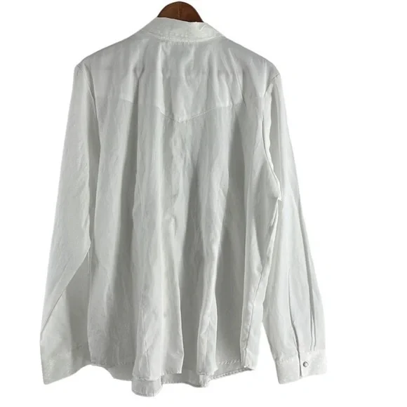 Roper pearl snap western shirt all over monotone print cowboy rodeo sz 2X - Picture 4 of 13